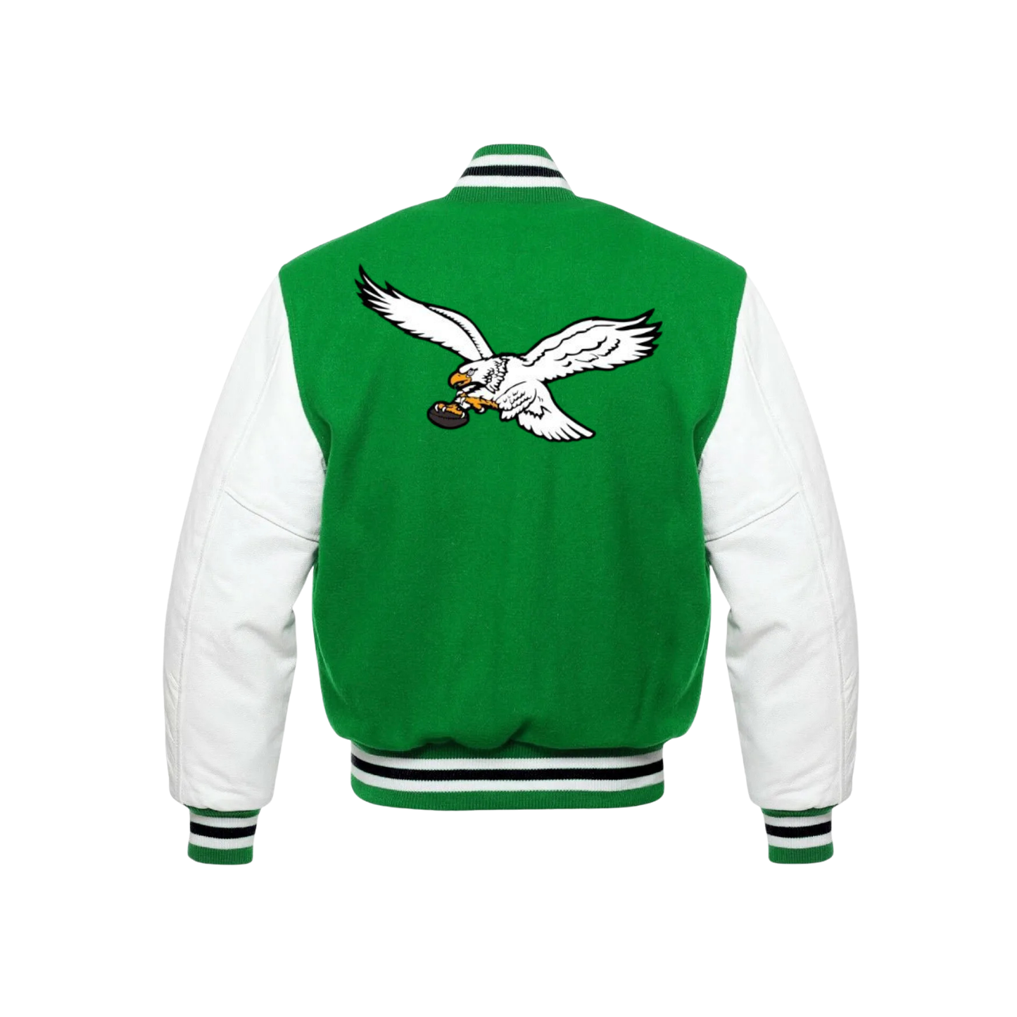 NFL Philadelphia Eagles varsity jacket with team logo on back