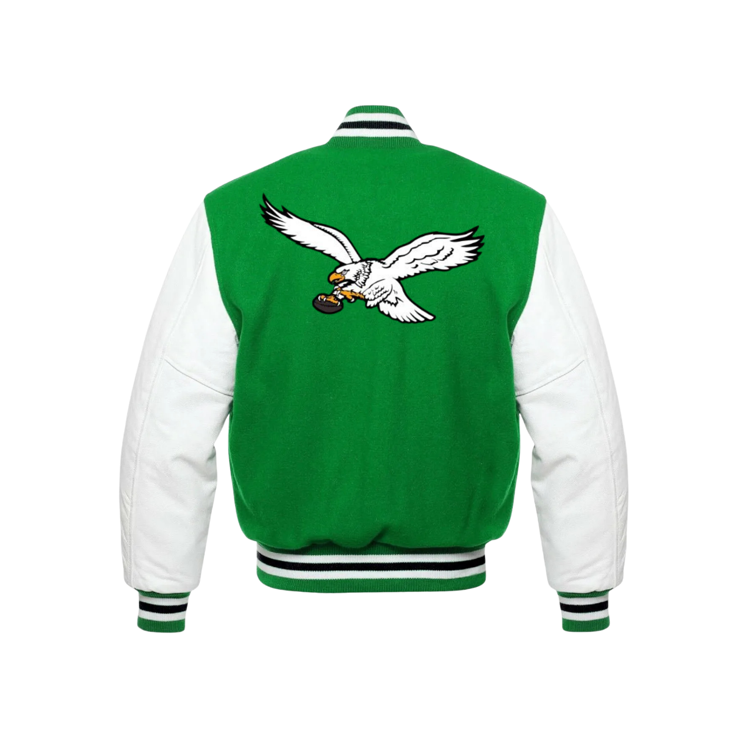 NFL Philadelphia Eagles varsity jacket with team logo on back