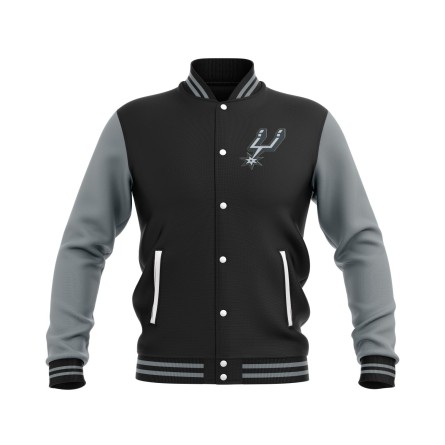 Letterman Antonio Spurs San Wool Body and Leather Sleeves Varsity Jacket - NBA Jacket