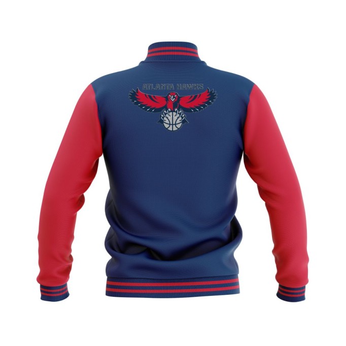 Letterman Atlanta Hawks Wool Body and Leather Sleeves Varsity Jacket - NBA Jacket