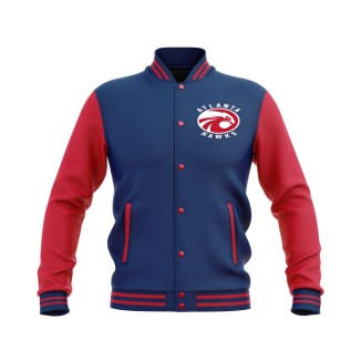 Letterman Atlanta Hawks Wool Body and Leather Sleeves Varsity Jacket - NBA Jacket