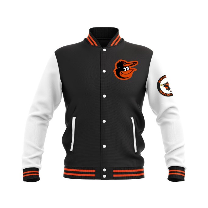 Letterman Baltimore Orioles Wool Body and Leather Sleeves Varsity Jacket - MLB Jacket