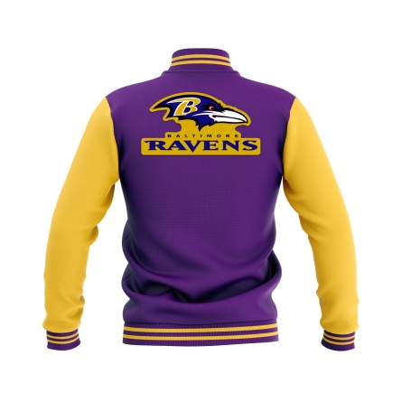 Letterman Baltimore Ravens Wool Body and Leather Sleeves Varsity Jacket - NFL Jacket