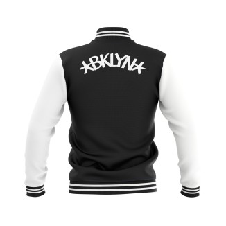 Letterman Brooklyn Nets Wool Body and Leather Sleeves Varsity Jacket - NBA Jacket