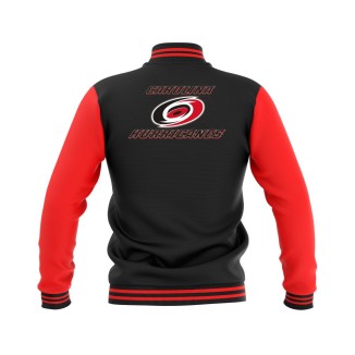 Letterman Carolina Hurricanes Wool Body and Leather Sleeves Varsity Jacket - NHL Jacket