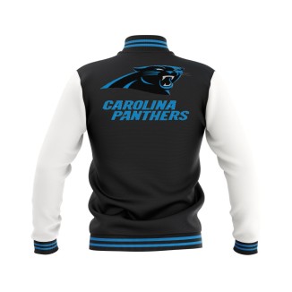 Letterman Carolina Panthers Wool Body and Leather Sleeves Varsity Jacket - NFL Jacket