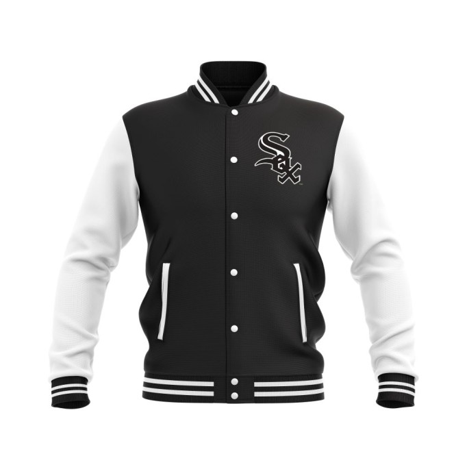 Letterman Chicago White Sox Wool Body and Leather Sleeves Varsity Jacket - MLB Jacket