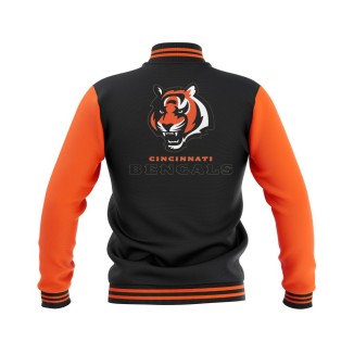 Letterman Cincinnati Bengals Wool Body and Leather Sleeves Varsity Jacket - NFL Jacket