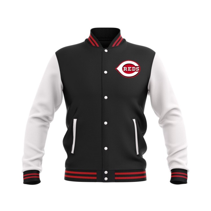 Letterman Cincinnati Reds Wool Body and Leather Sleeves Varsity Jacket - MLB Jacket