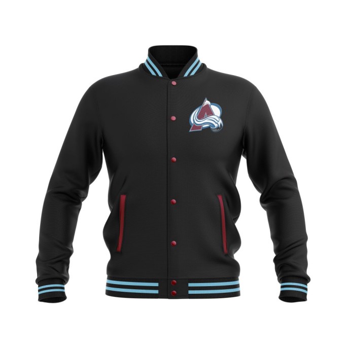 Letterman Colorado Avalanche Wool Body and Leather Sleeves Varsity Jacket - NHL Jacket