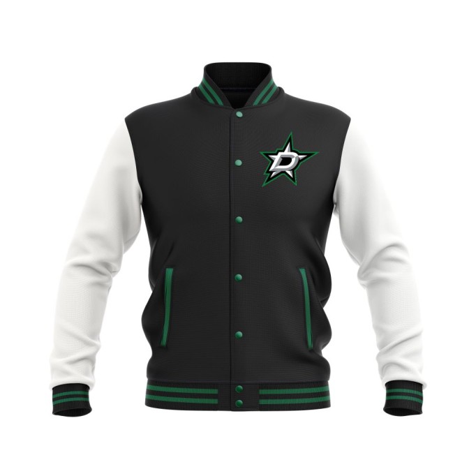 Letterman Dallas Stars Wool Body and Leather Sleeves Varsity Jacket - NHL Jacket