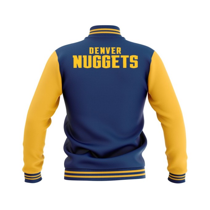 Letterman Denver Nuggets Wool Body and Leather Sleeves Varsity Jacket - NBA Jacket