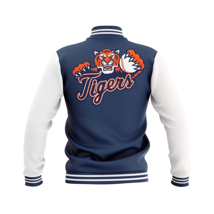 Letterman Detroit Tigers Wool Body and Leather Sleeves Varsity Jacket - MLB Jacket