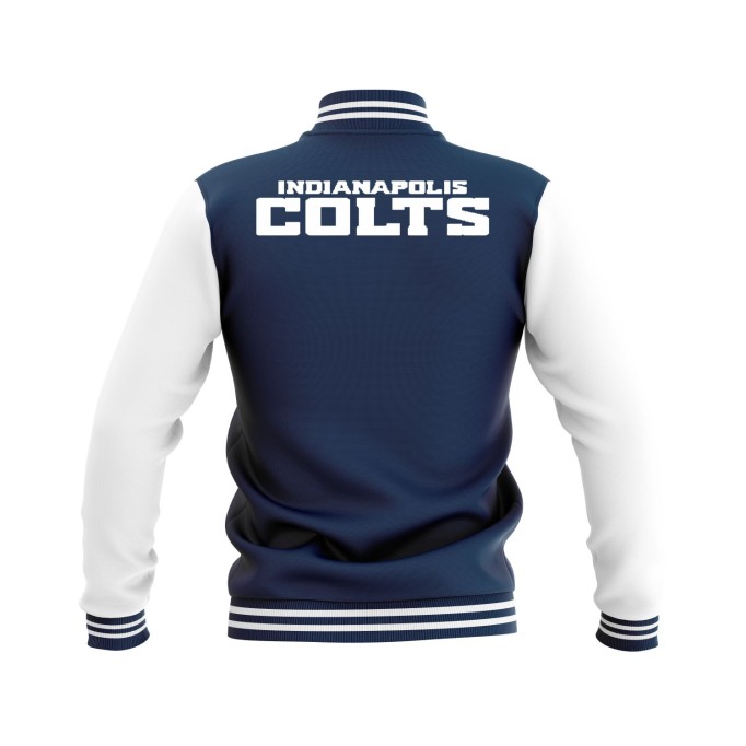 Letterman Indianapolis Colts Wool Body and Leather Sleeves Varsity Jacket - NFL Jacket