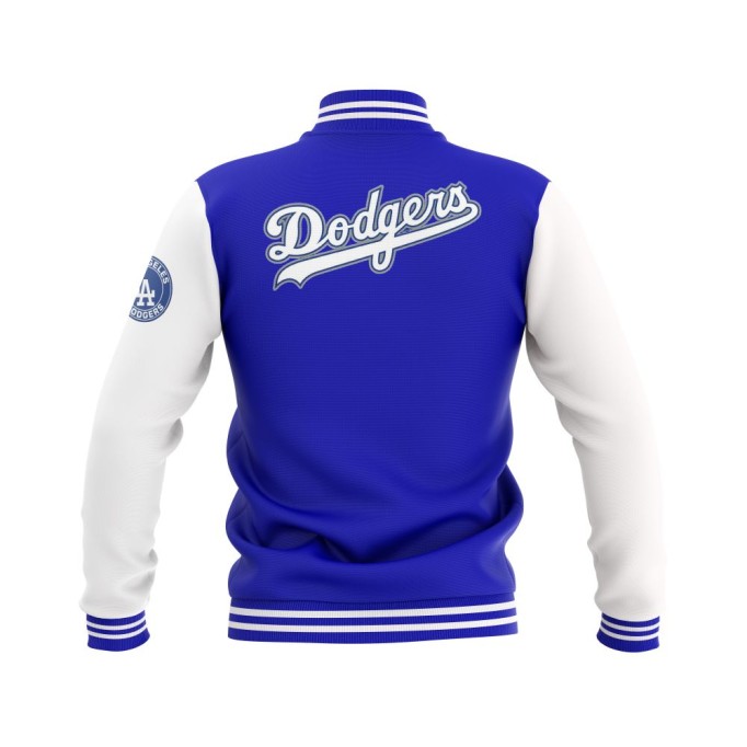 Letterman Los Angeles Dodgers Wool Body and Leather Sleeves Varsity Jacket - MLB Jacket