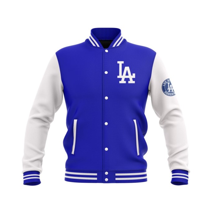 Letterman Los Angeles Dodgers Wool Body and Leather Sleeves Varsity Jacket - MLB Jacket