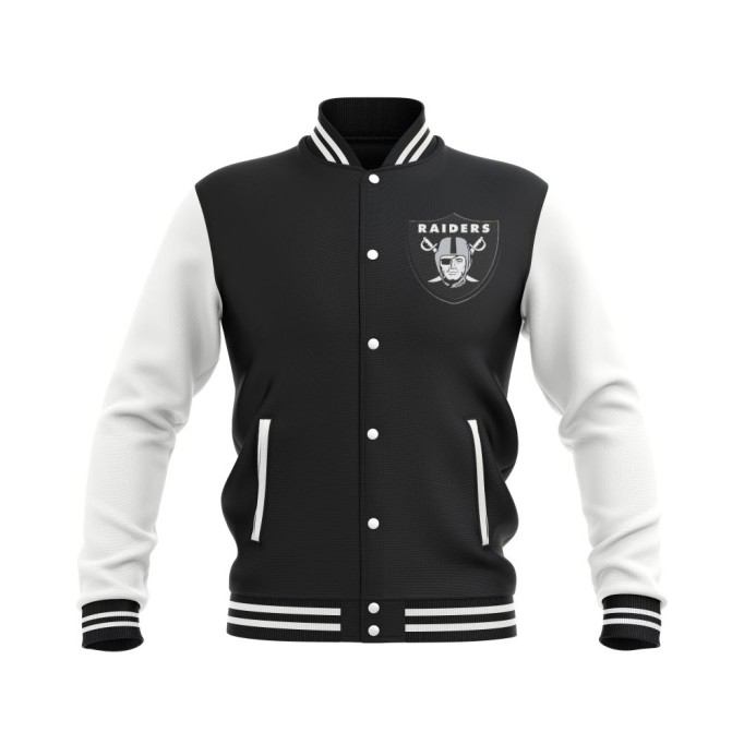 Letterman Las Vegas Raiders Wool Body and Leather Sleeves Varsity Jacket - NFL Jacket