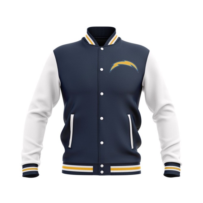 Letterman Los Angeles Chargers Wool Body and Leather Sleeves Varsity Jacket - NFL Jacket