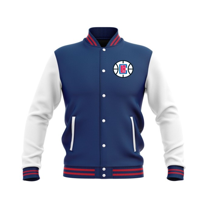 Letterman Los Angeles Clippers Wool Body and Leather Sleeves Varsity Jacket - NBA Jacket