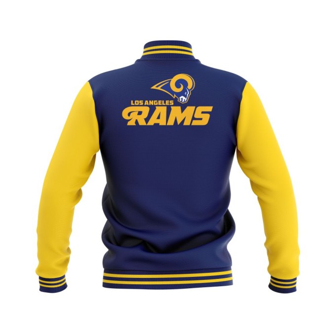 Letterman Los Angeles Rams Wool Body and Leather Sleeves Varsity Jacket - NFL Jacket