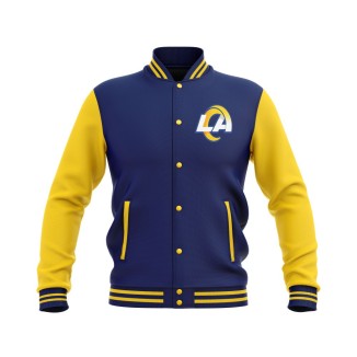 Letterman Los Angeles Rams Wool Body and Leather Sleeves Varsity Jacket - NFL Jacket