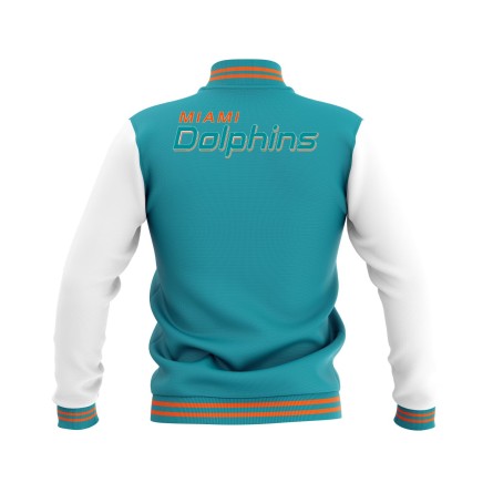 Letterman Miami Dolphins Wool Body and Leather Sleeves Varsity Jacket - NFL Jacket