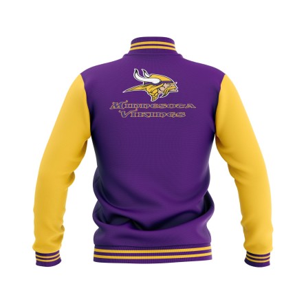 Letterman Minnesota Vikings Wool Body and Leather Sleeves Varsity Jacket - NFL Jacket