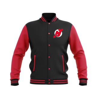 Letterman New Jersey Devils Wool Body and Leather Sleeves Varsity Jacket - NHL Jacket