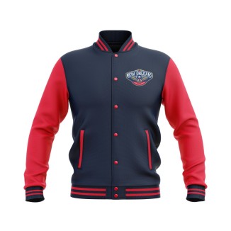 Letterman New Orleans Pelicans Wool Body and Leather Sleeves Varsity Jacket - NBA Jacket