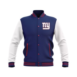 Letterman New York Giants Wool Body and Leather Sleeves Varsity Jacket - NFL Jacket