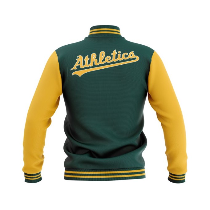 Letterman Oakland Athletics Wool Body and Leather Sleeves Varsity Jacket - MLB Jacket