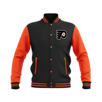 Letterman Philadelphia Flyers Wool Body and Leather Sleeves Varsity Jacket - NHL Jacket