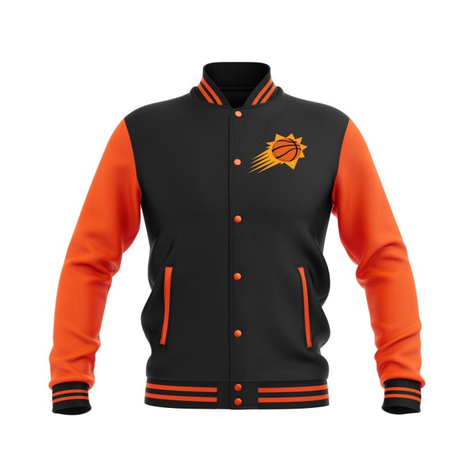 Letterman Phoenix Suns Wool Body and Leather Sleeves Varsity Jacket - NBA Jacket