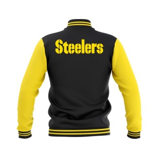 Letterman Pittsburgh Steelers Wool Body and Leather Sleeves Varsity Jacket - NFL Jacket