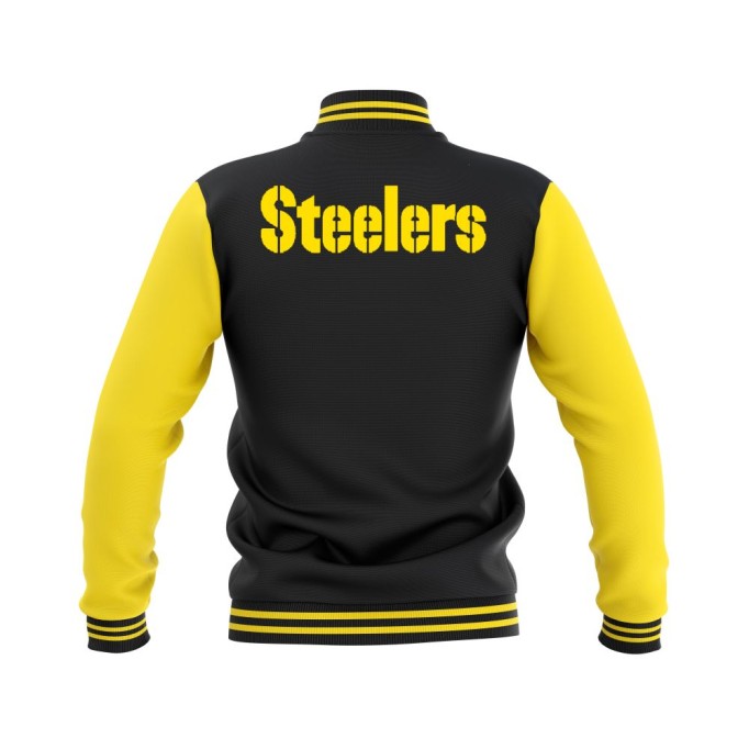 Letterman Pittsburgh Steelers Wool Body and Leather Sleeves Varsity Jacket - NFL Jacket