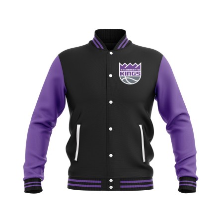 Letterman Sacramento Kings Wool Body and Leather Sleeves Varsity Jacket - NBA Jacket