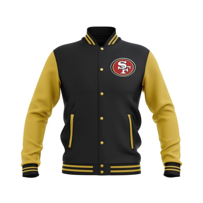 Letterman San Francisco 49ers Wool Body and Leather Sleeves Varsity Jacket - NFL Jacket