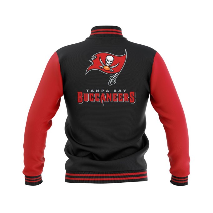 Letterman Tampa Bay Buccaneers Wool Body and Leather Sleeves Varsity Jacket - NFL Jacket