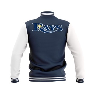 Letterman Tampa Bay Rays Wool Body and Leather Sleeves Varsity Jacket - MLB Jacket