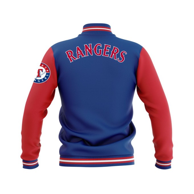 Letterman Texas Rangers Wool Body and Leather Sleeves Varsity Jacket - MLB Jacket