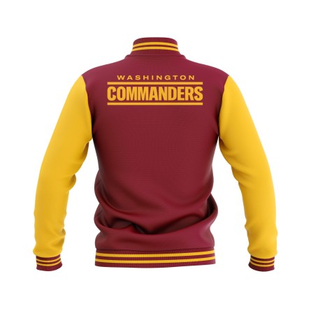 Letterman Washington Commanders Wool Body and Leather Sleeves Varsity Jacket - NFL Jacket