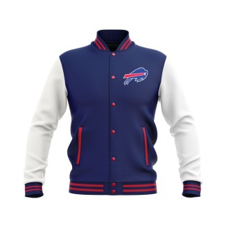 Letterman Buffalo Bills Wool Body and Leather Sleeves Varsity Jacket - NFL Jacket