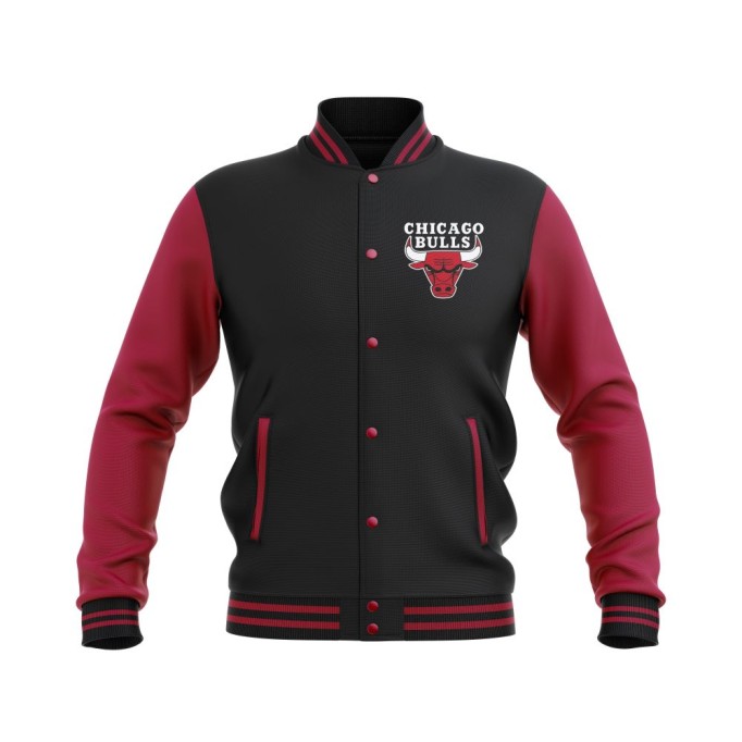 Letterman Chicago Bulls Wool Body and Leather Sleeves Varsity Jacket - NBA Jacket