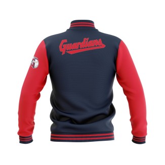 Letterman Cleveland Guardians Wool Body and Leather Sleeves Varsity Jacket - MLB Jacket