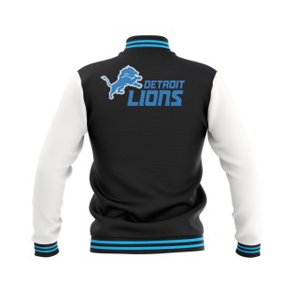 Letterman Detroit Lions Wool Body and Leather Sleeves Varsity Jacket - NFL Jacket