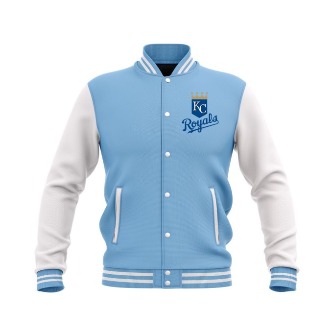 Letterman Kansas City Royals Wool Body and Leather Sleeves Varsity Jacket - MLB Jacket