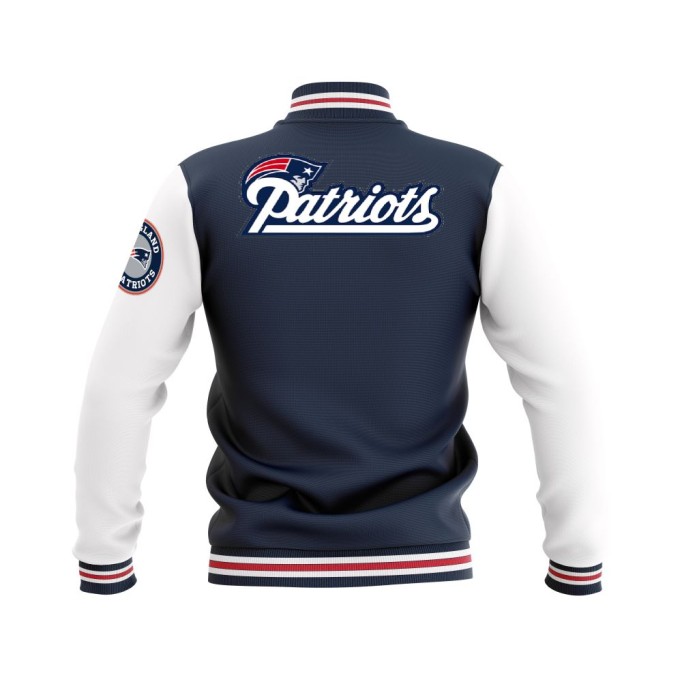 Letterman New England Patriots Wool Body and Leather Sleeves Varsity Jacket - NFL Jacket