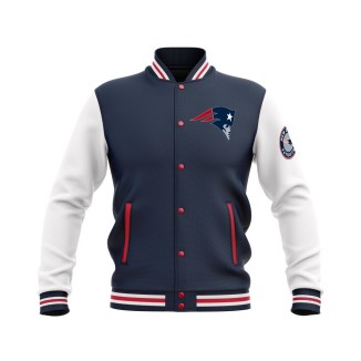 Letterman New England Patriots Wool Body and Leather Sleeves Varsity Jacket - NFL Jacket