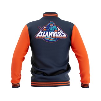 Letterman New York Islanders Wool Body and Leather Sleeves Varsity Jacket - NHL Jacket