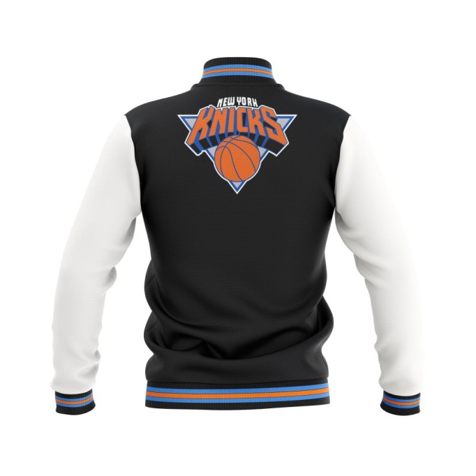 Letterman New York Knicks Wool Body and Leather Sleeves Varsity Jacket - NBA Jacket